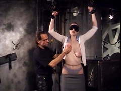 Big tits hottie Catherine bound and blindfolded for her masters pleasure
