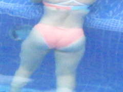 Hot bikini PAWG MILF in swimming pool Pt 2