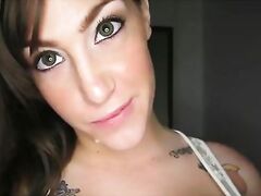 Green eyed film student uses her skills to make a home sex tape