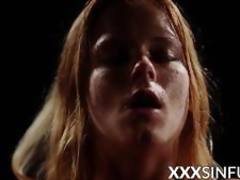 Couple fucking erotically while being covered in water drops