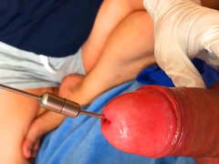 My wife inserts a long urethra-chain into my bladder