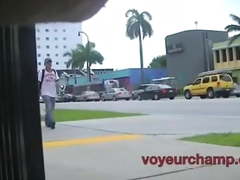 Voyeurchamp.com Wife Upskirt Flashing Strangers At Starbucks